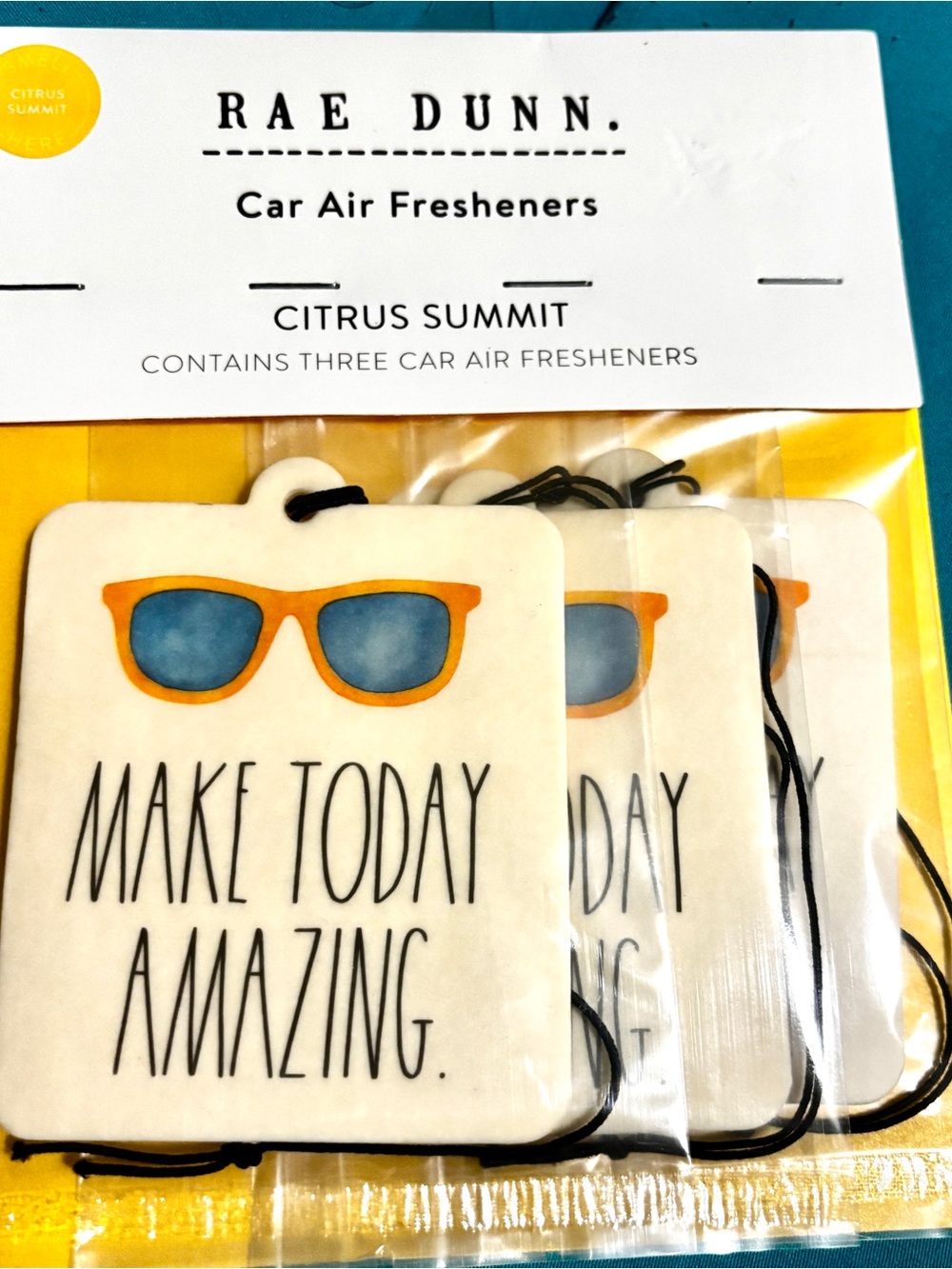 Rae Dunn “MAKE TODAY AMAZING” Car Air Freshners